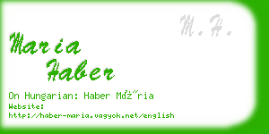 maria haber business card